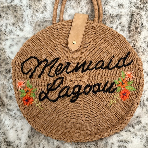 Loungefly Handbags - Disney Loungefly Peter Pan Mermaid Lagoon Tan Woven Tote Bag